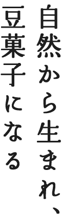 自然から生まれ、豆菓子になる